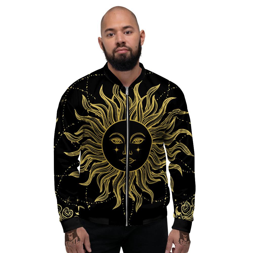 Sun Celestial Vintage Print Men's Bomber Jacket-grizzshop