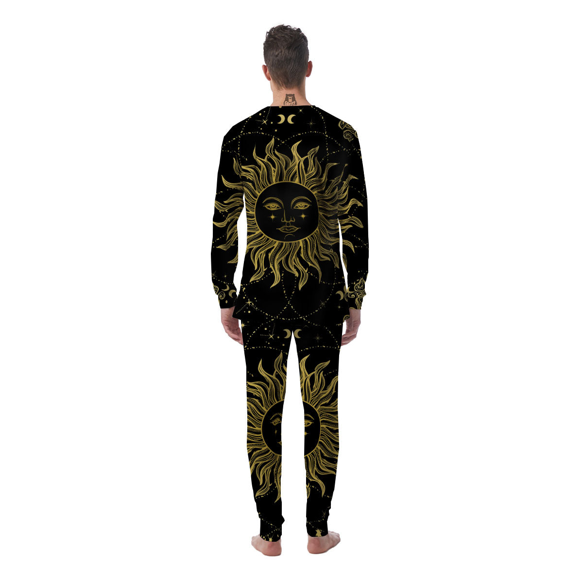 Sun Celestial Vintage Print Men's Pajamas-grizzshop