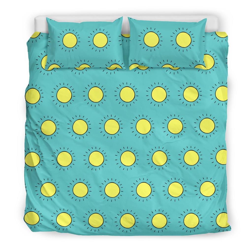 Sun Cute Pattern Print Duvet Cover Bedding Set-grizzshop