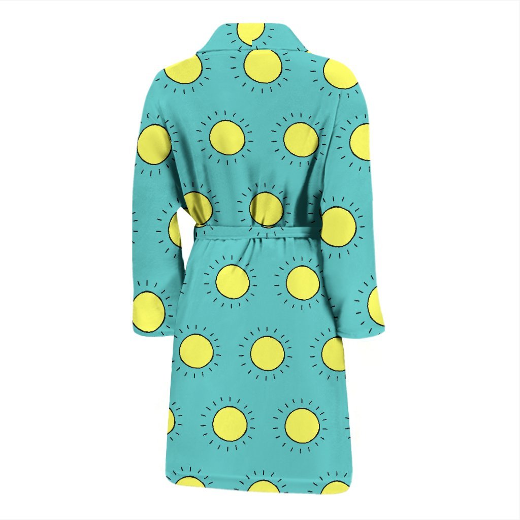 Sun Cute Pattern Print Men Long Robe-grizzshop