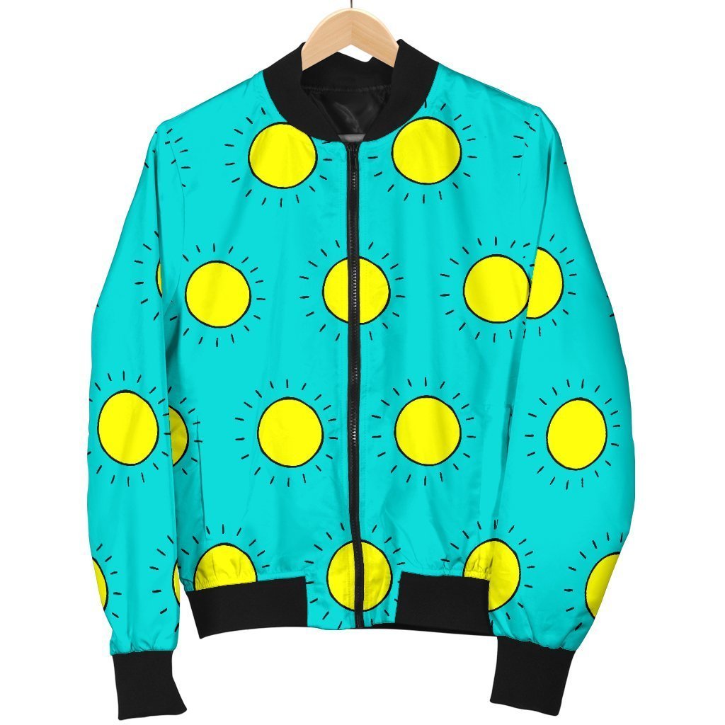 Sun Cute Pattern Print Men's Bomber Jacket-grizzshop