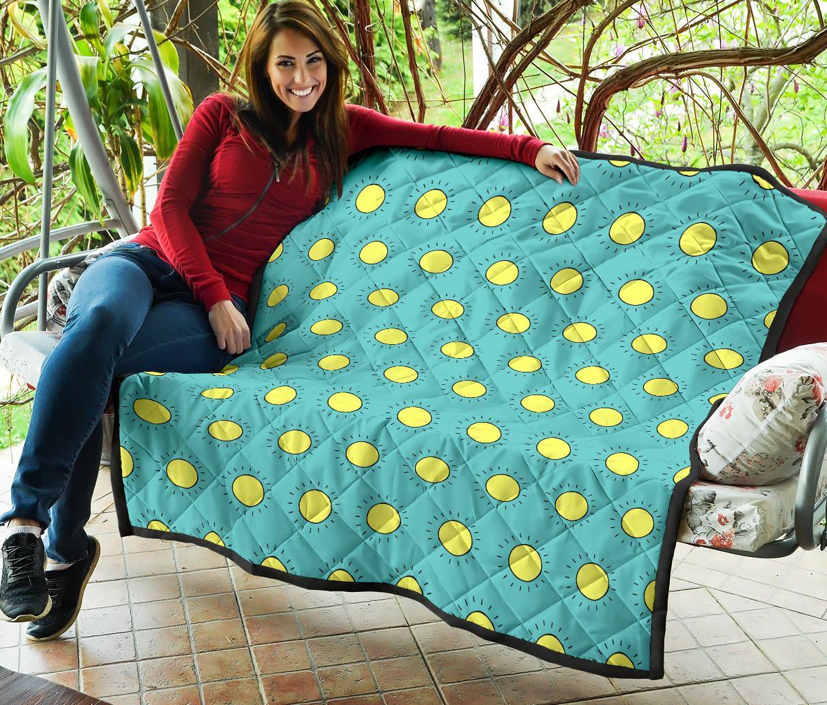 Sun Cute Pattern Print Quilt-grizzshop