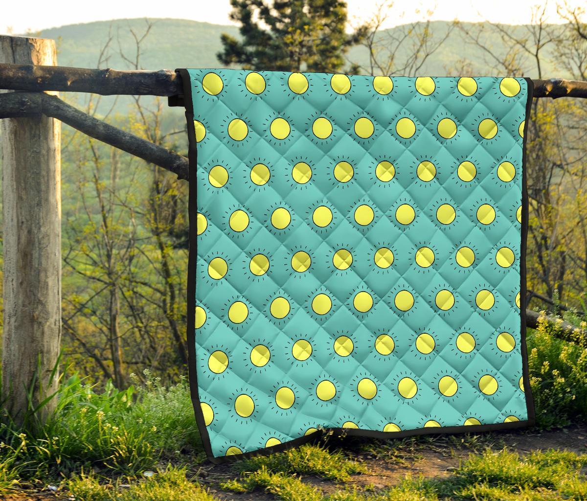 Sun Cute Pattern Print Quilt-grizzshop