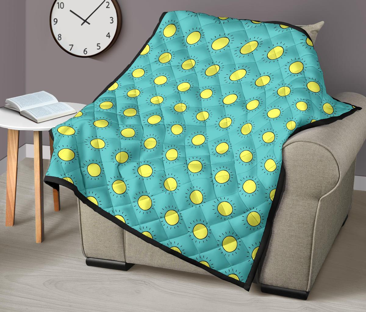 Sun Cute Pattern Print Quilt-grizzshop