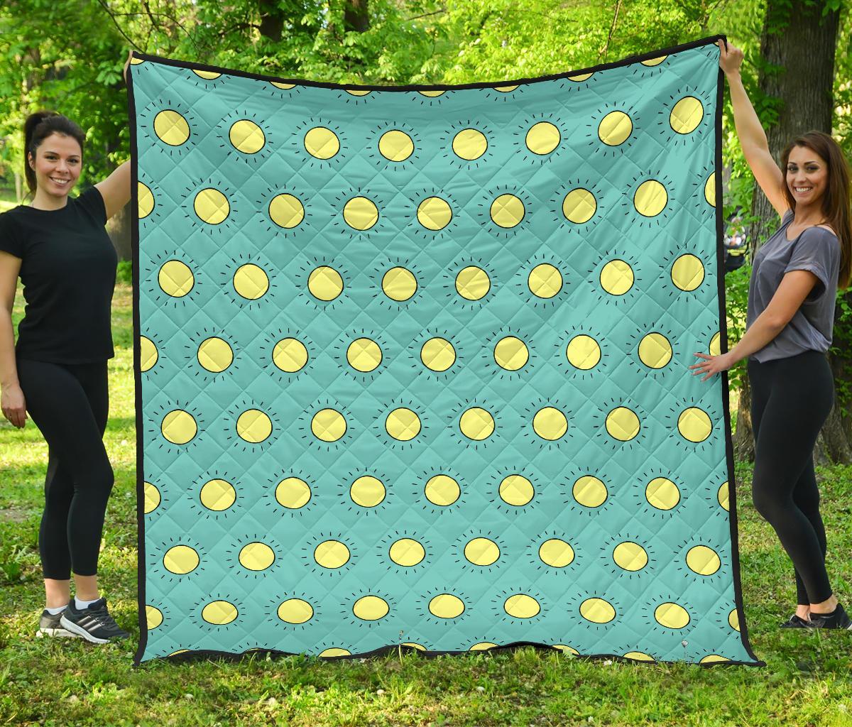 Sun Cute Pattern Print Quilt-grizzshop