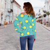 Sun Cute Pattern Print Women Off Shoulder Sweatshirt-grizzshop