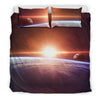 Sun Galaxy Space Earth Print Duvet Cover Bedding Set-grizzshop