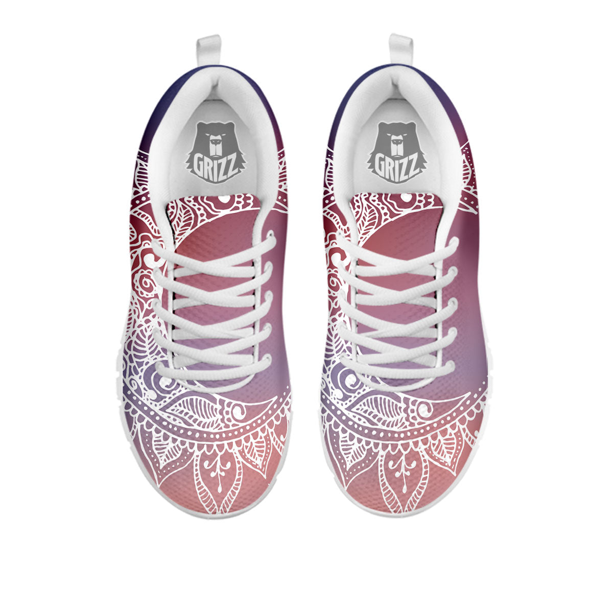 Sun Mandala Print White Sneaker-grizzshop