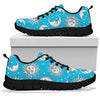 Sun Moon Blue Pattern Print Sneaker Shoes For Men Women-grizzshop