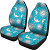 Sun Moon Blue Pattern Print Universal Fit Car Seat Covers-grizzshop