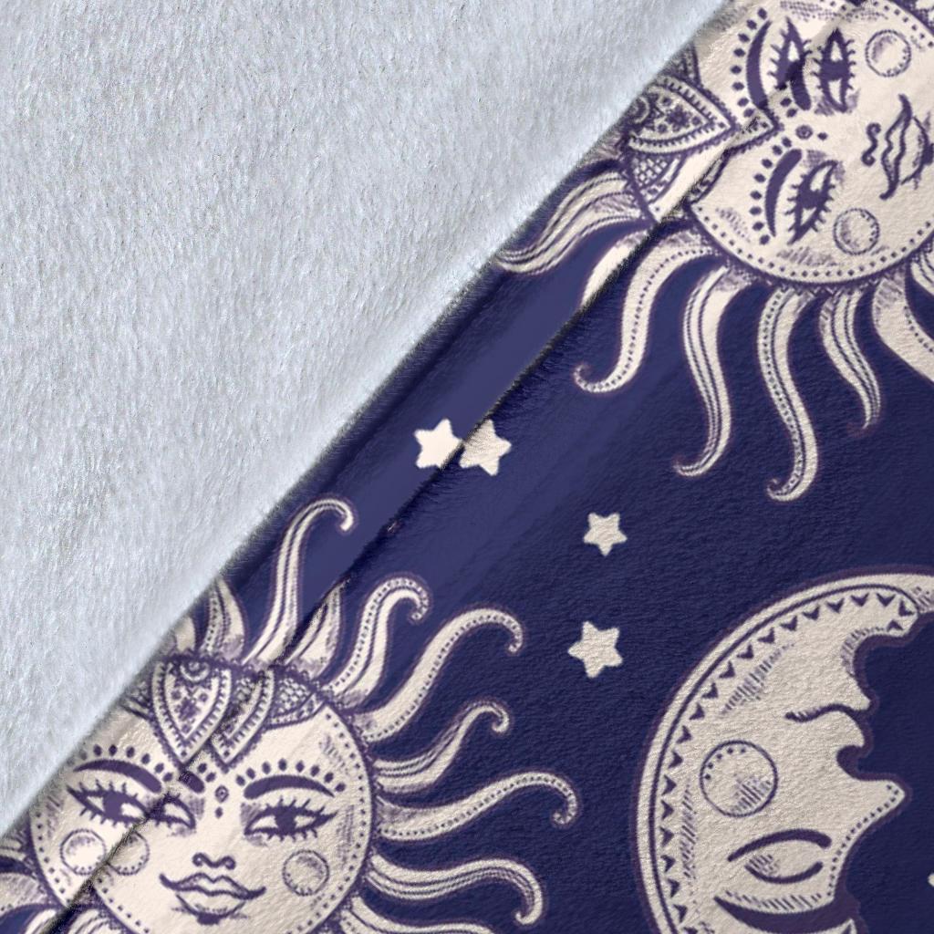 Sun Moon Celestial Pattern Print Blanket-grizzshop