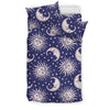 Sun Moon Celestial Pattern Print Duvet Cover Bedding Set-grizzshop