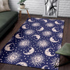 Sun Moon Celestial Pattern Print Floor Mat-grizzshop