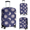 Sun Moon Celestial Pattern Print Luggage Cover Protector-grizzshop