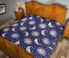 Sun Moon Celestial Pattern Print Quilt-grizzshop