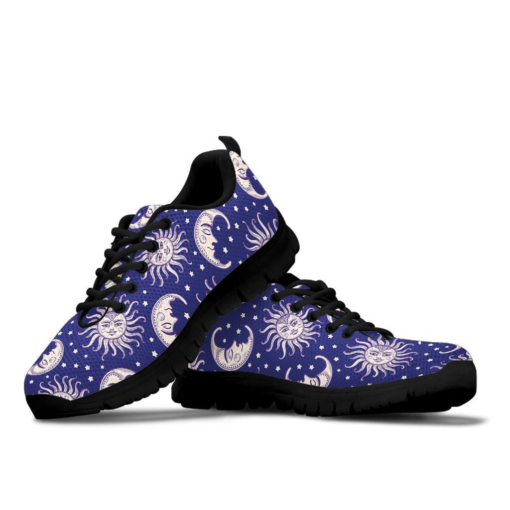 Sun Moon Celestial Pattern Print Sneaker Shoes For Men Women-grizzshop