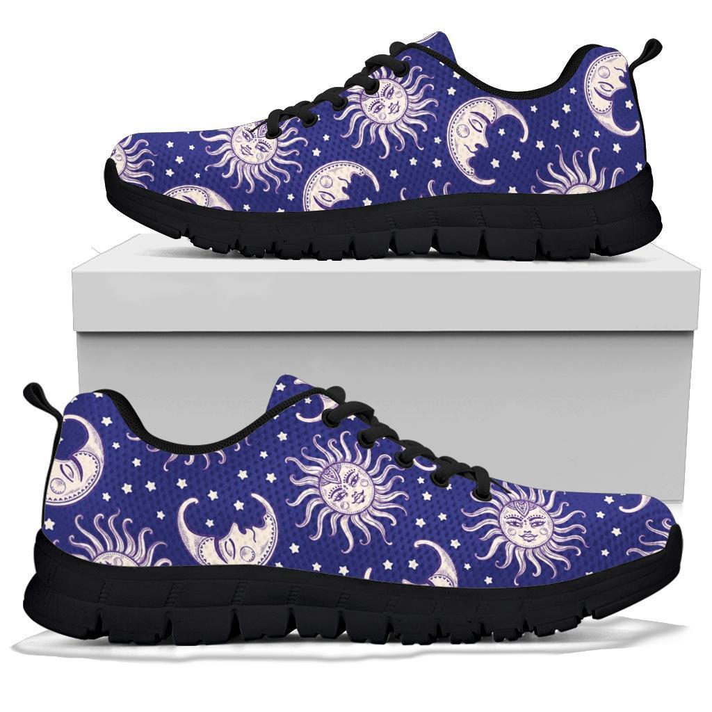 Sun Moon Celestial Pattern Print Sneaker Shoes For Men Women-grizzshop