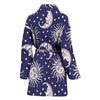 Sun Moon Celestial Pattern Print Women Long Robe-grizzshop