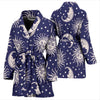 Sun Moon Celestial Pattern Print Women Long Robe-grizzshop