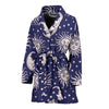 Sun Moon Celestial Pattern Print Women Long Robe-grizzshop