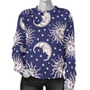 Sun Moon Celestial Pattern Print Women's Sweatshirt-grizzshop