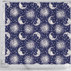 Sun Moon Pattern Print Bathroom Shower Curtain-grizzshop