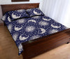 Sun Moon Pattern Print Bed Set Quilt-grizzshop