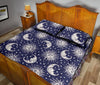 Sun Moon Pattern Print Bed Set Quilt-grizzshop