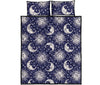 Sun Moon Pattern Print Bed Set Quilt-grizzshop