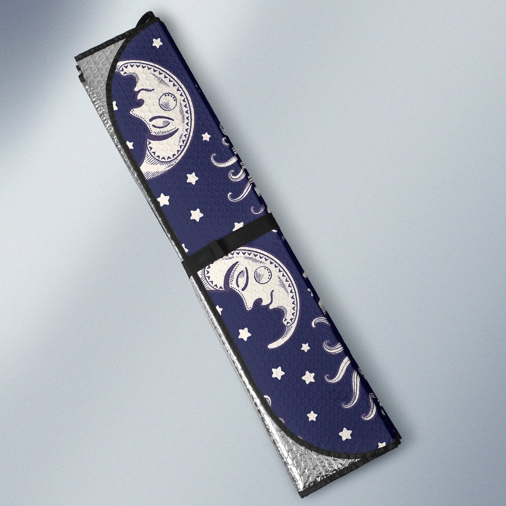 Sun Moon Pattern Print Car Sun Shade-grizzshop