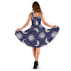 Sun Moon Pattern Print Dress-grizzshop