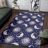 Sun Moon Pattern Print Floor Mat-grizzshop