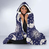 Sun Moon Pattern Print Hooded Blanket-grizzshop