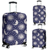 Sun Moon Pattern Print Luggage Cover Protector-grizzshop