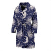 Sun Moon Pattern Print Men Long Robe-grizzshop