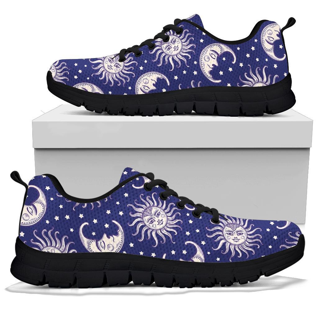 Sun Moon Pattern Print Sneaker Shoes For Men Women-grizzshop