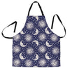 Sun Moon Pattern Print Women's Apron-grizzshop