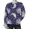 Sun Moon Pattern Print Women's Sweatshirt-grizzshop