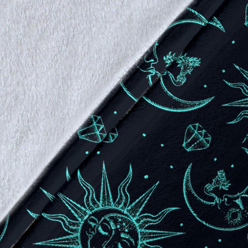 Sun Moon Print Pattern Blanket-grizzshop