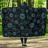 Sun Moon Print Pattern Hooded Blanket-grizzshop