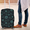 Sun Moon Print Pattern Luggage Cover Protector-grizzshop