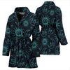 Sun Moon Print Pattern Women Long Robe-grizzshop