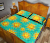 Sun Pattern Print Bed Set Quilt-grizzshop