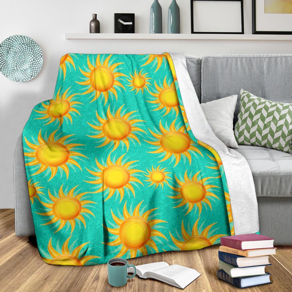 Sun Pattern Print Blanket-grizzshop