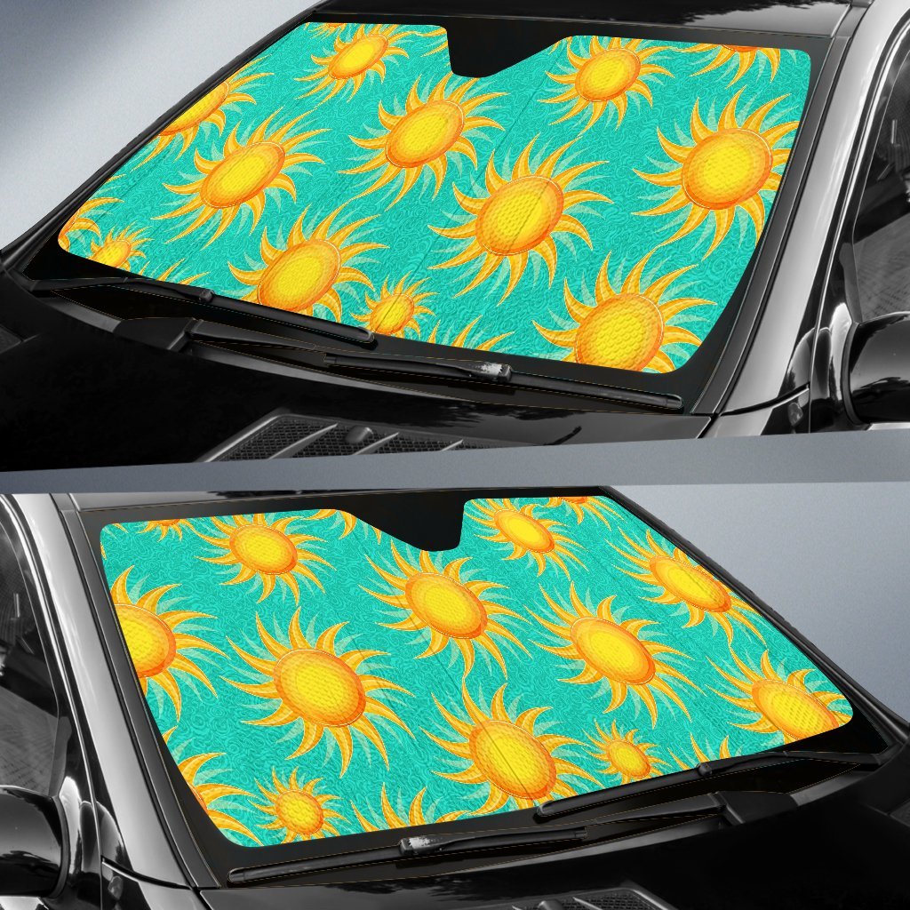 Sun Pattern Print Car Sun Shade-grizzshop