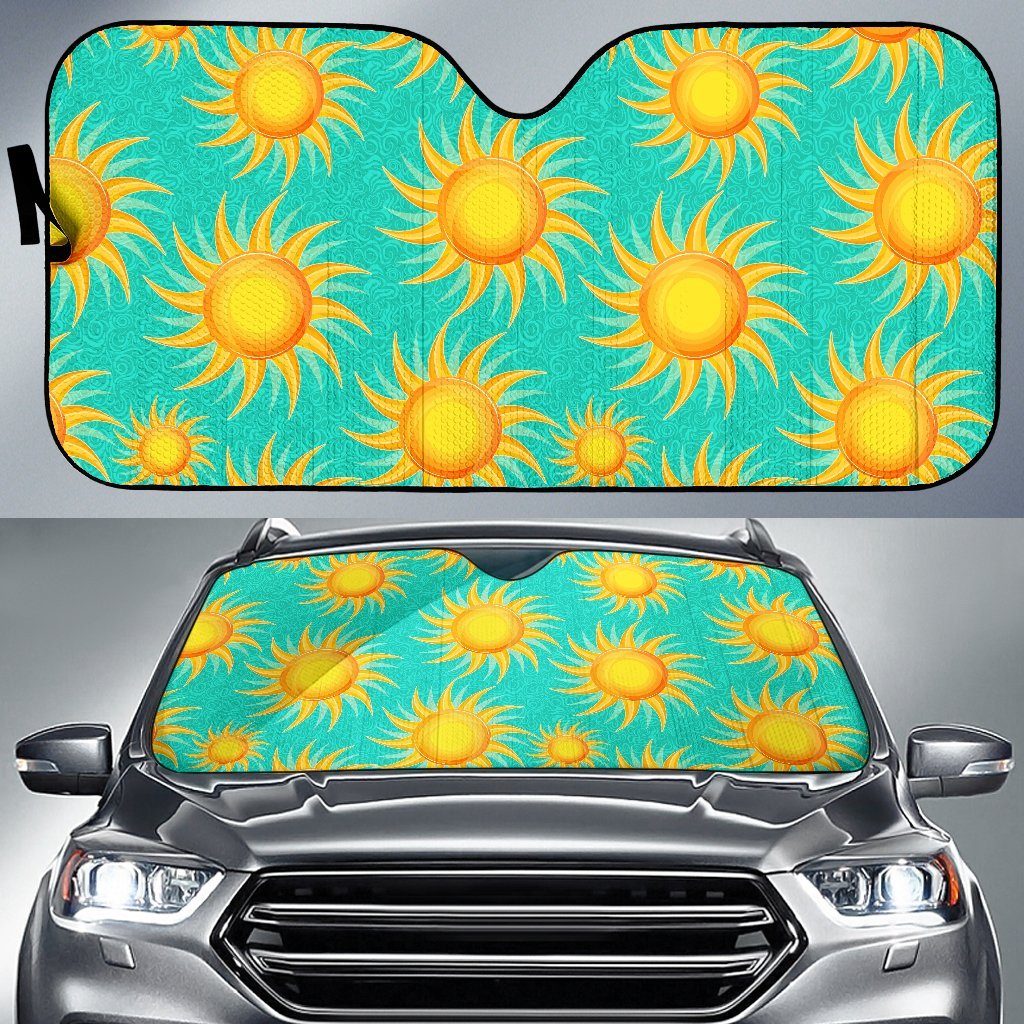 Sun Pattern Print Car Sun Shade-grizzshop