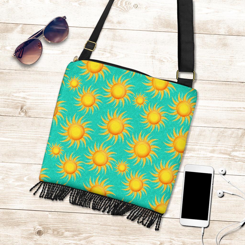 Sun Pattern Print Crossbody bags-grizzshop