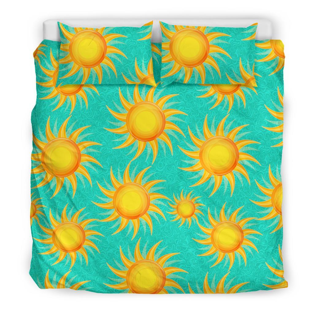 Sun Pattern Print Duvet Cover Bedding Set-grizzshop