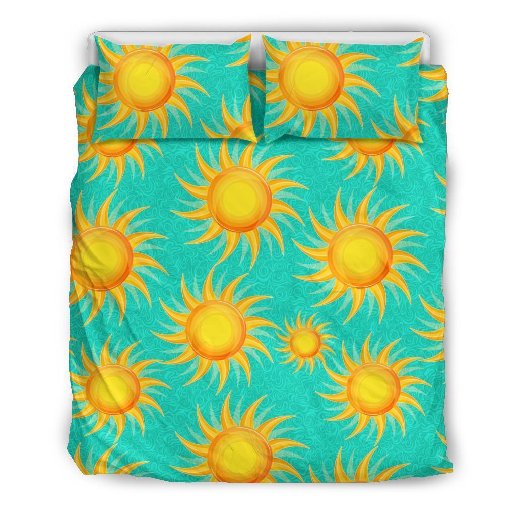 Sun Pattern Print Duvet Cover Bedding Set-grizzshop