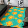 Sun Pattern Print Floor Mat-grizzshop